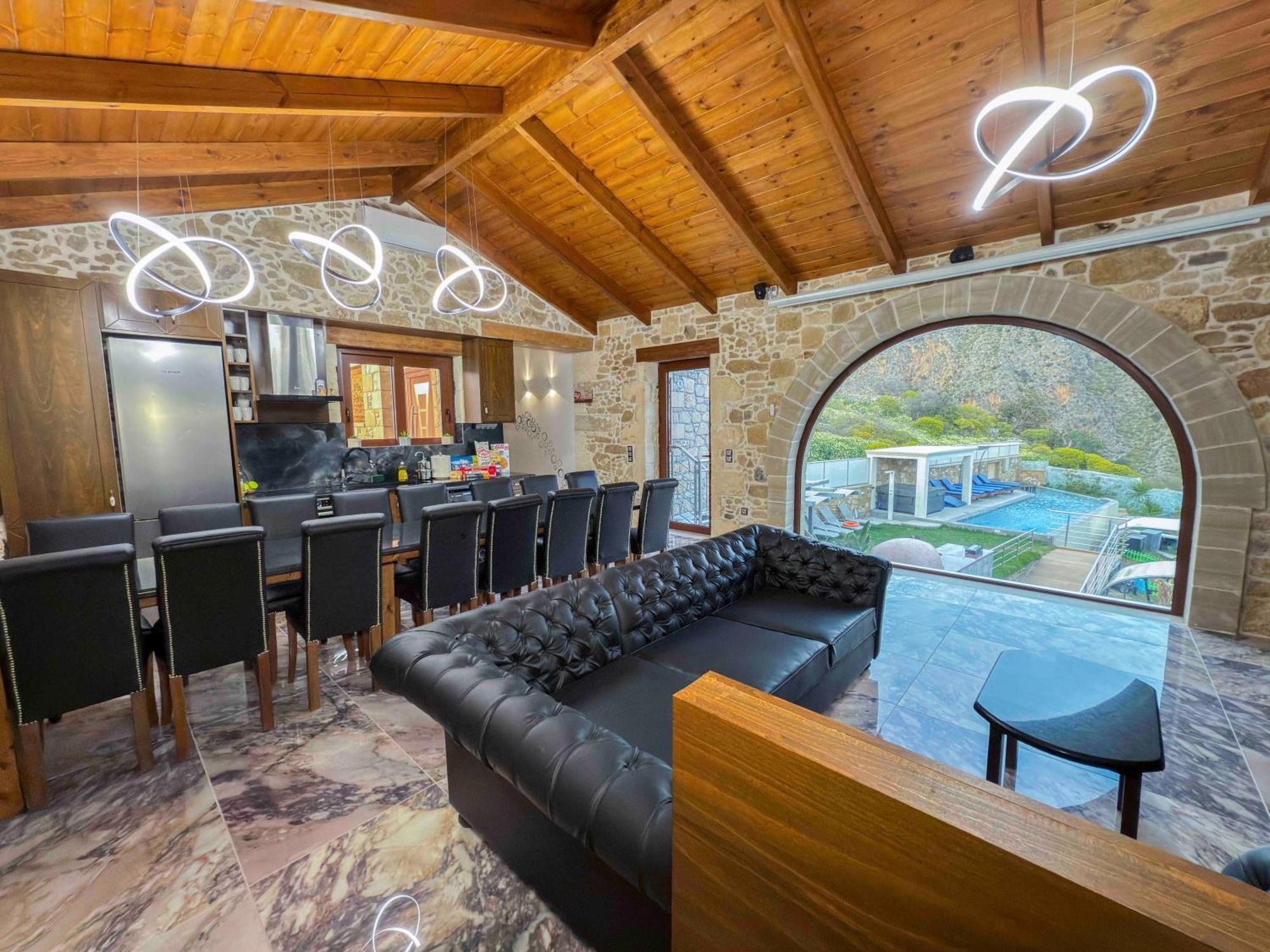 קיסאמוס Heated Private Ozone Salt Pool, Jacuzzi, Cinema, Ping Pong, Billiard, Ps5, Playground, Big Chess - Villa Rokka Luxe מראה חיצוני תמונה